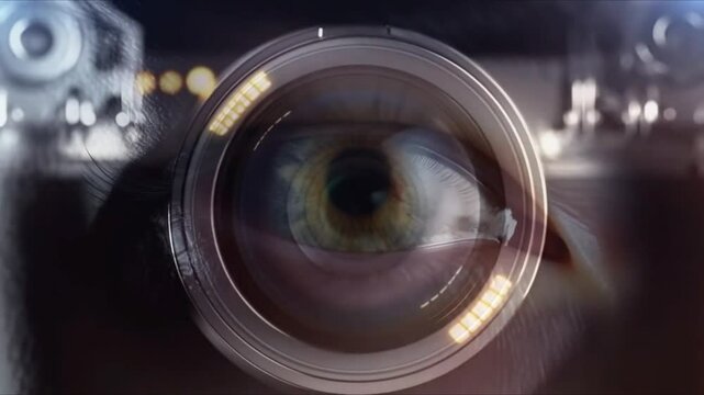 From eye to lens to camera: a symbolic evolution of vision into technology through an elegant and detailed transformation