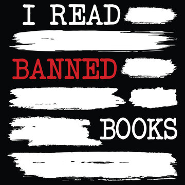 I read banned books graphic design for library lovers