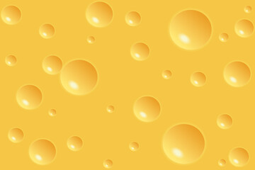 Cheese background, cheese texture with holes, hard Swiss or Dutch cheese