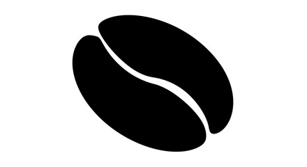 Fototapeta premium A bold black and white illustration of a coffee bean, perfect for branding.