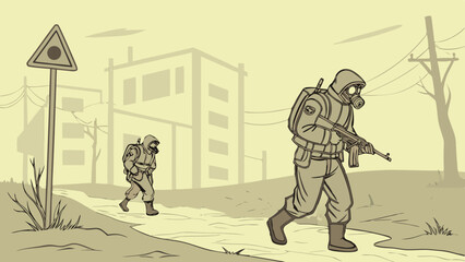 man and woman walking in the city