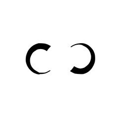 Obraz premium Abstract C letter logo- creative ulto sulto shape for modern branding design.