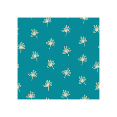 Seamless pattern with doodle of flowers. Seamless pattern for graphic design, fabric, or paper.