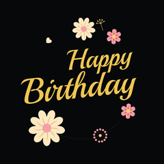 Birthday happy greeting card