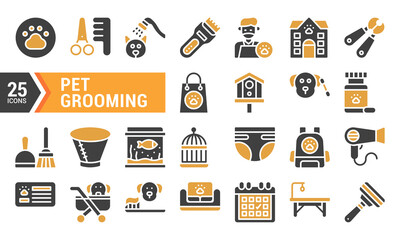 25 Pet Grooming Icons for Your Business.