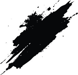 Naklejka premium Black brush stroke on white background