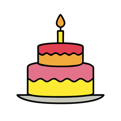 birthday cake vector illustration