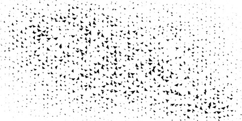 Abstract Black and White Pattern of Random Geometric Triangles
