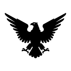 Obraz premium Majestic eagle silhouette, powerful symbol of freedom and independence. This strong eagle image is perfect for patriotic designs and Independence Day celebrations.