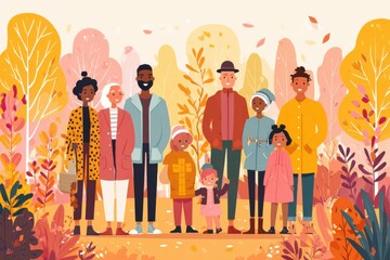 Diverse family seen during fall 
