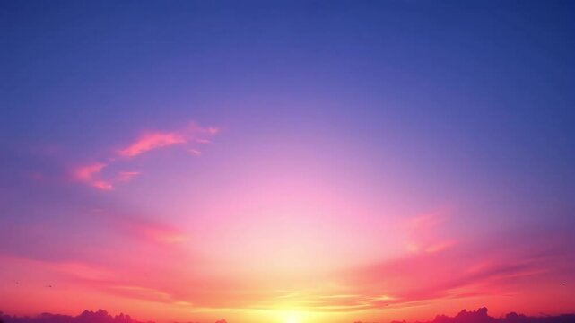 Vibrant Sunset Sky with Pink and Orange Hues and Dramatic Cloud Formation
