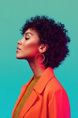 Side view of young woman 