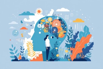  illustration of an abstract background depicting mindfulness
