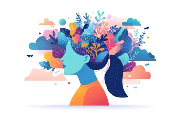 Mental health concept illustration 