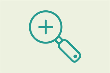 Zoom In icon. icon related to UI elements. suitable for web site, app, user interfaces,element, printable etc. line icon style. simple vector design editable