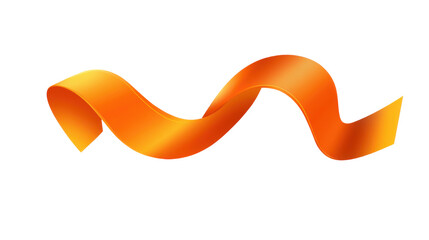 orange ribbon on white background