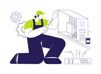 Hardware repair abstract concept vector illustration.