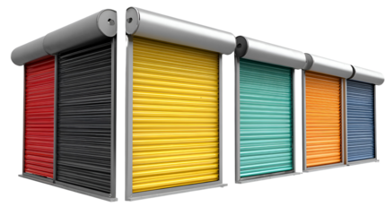 Colorful Roll Up Doors Security Shutters Business Units