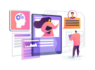 Virtual Onboarding Platforms for Remote Workers abstract concept vector illustration.