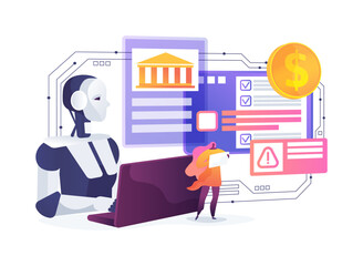 Real-Time Fraud Detection Systems abstract concept vector illustration.