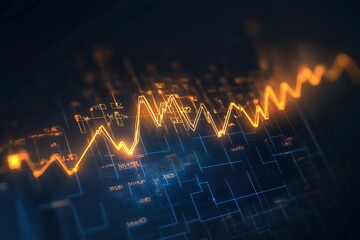 Fototapeta premium Dynamic Financial Growth Chart Stock Market Trends Investment Analysis Data Visualization Economic Growth Business