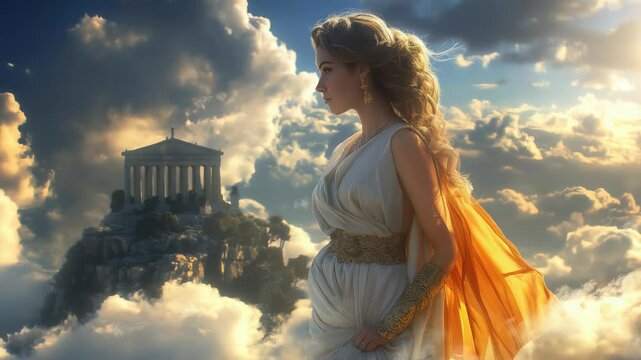 Love goddess: Aphrodite figure, beauty icon, Venus myth, Astarte power, Greek tradition, sacred presence, Olympus goddess, divine attraction, ancient lore, mythic radiance