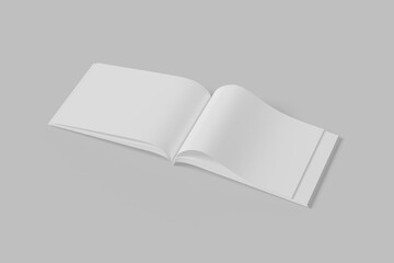 open landscape magazine for mockup