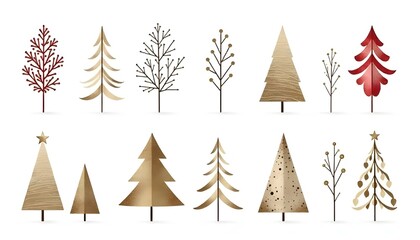 Obraz premium A modern collection of Christmas design elements. Christmas Vector.