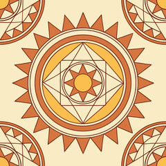 create a yantra mandala that glows with radiant outline hand drawing illustration mandala with yoga line.  