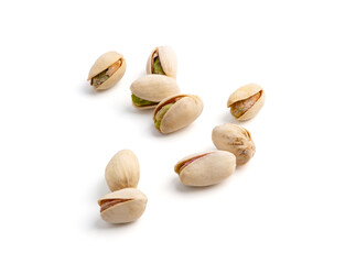 Pistachios isolated on a white background