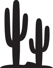 Obraz premium Cactus Silhouette Clipart – Desert and Succulent SVG BundleDesert Cactus Vector – Southwestern Plant Silhouette DesignSucculent and Cactus Silhouettes – Digital Cut Files for CricutPrickly Cactu