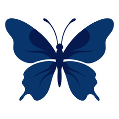 butterfly silhouette icon on white background