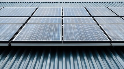 Solar Panels on Metal Roof- Clean Energy, Sustainable Technology