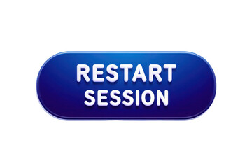 Blue Oval Restart Session Button 3 D Render White Text Isolated on Black Background Transparent P N G H D 4 K Image Stock Photo Download New Latest 2025 2026
