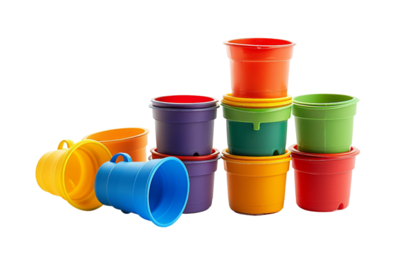 Educational Toy Featuring Stackable Cups for Cognitive and Motor Development