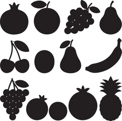 Fruit Silhouette Clipart Bundle &ndash; SVG PNG for Kitchen & Crafts

Tropical Fruit Silhouettes &ndash; Pineapple, Mango, and Citrus Designs

Juicy Fruit SVG Pack &ndash; Apple, Banana, Strawberry Vector Art

Fruit Ou