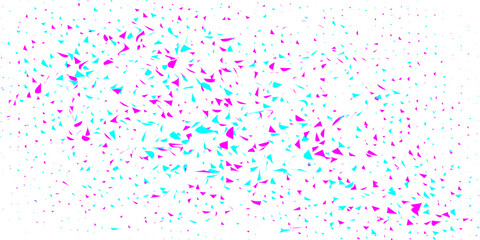 Vibrant Abstract Pattern Composed of Pink and Blue Geometric Shapes on White