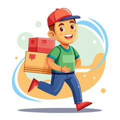 delivery boy with a box