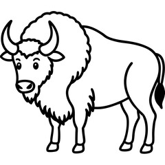  bison---shaggy-head---legs-and-tail---horns
