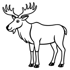 Obraz premium moose---big-antlers---legs-and-snout---details