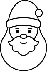 Cartoon vector illustration of funny Christmas characters: Santa Claus and two penguins, one in a chef's hat