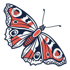 butterfly vector icon on white background