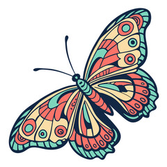 butterfly vector icon on white background