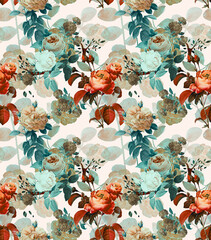 seamless pattern with flowers