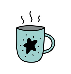 Mug. Hand drawn illustration. Vector
