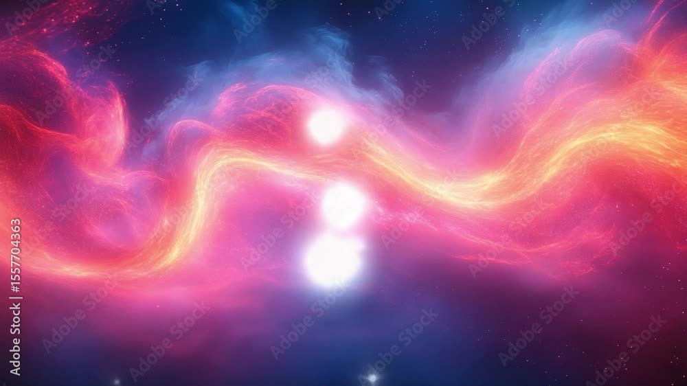 Aufkleber cosmic ballet: celestial entities perform a breathtaking dance in a vibrant galaxy of celestial bodi