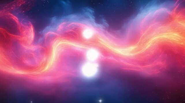Cosmic ballet: Celestial entities perform a breathtaking dance in a vibrant galaxy of celestial bodies. the image is a symphony of color and light.