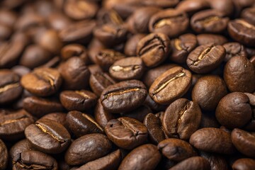 Fototapeta premium coffee beans on a white background