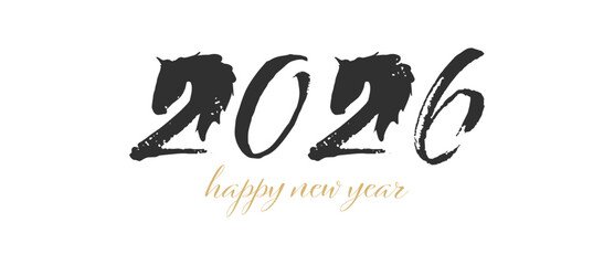 2026 logo concept for calendar, poster, flyer, banner. Modern design for calendar, invitations, greeting cards. Set of new year logo text design. stock illustration