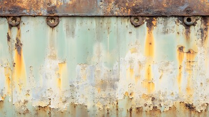 Rustic Weathered Metal Texture Background Peeling Paint Rusty Surface Grunge Wall